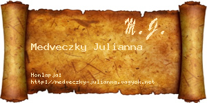 Medveczky Julianna névjegykártya